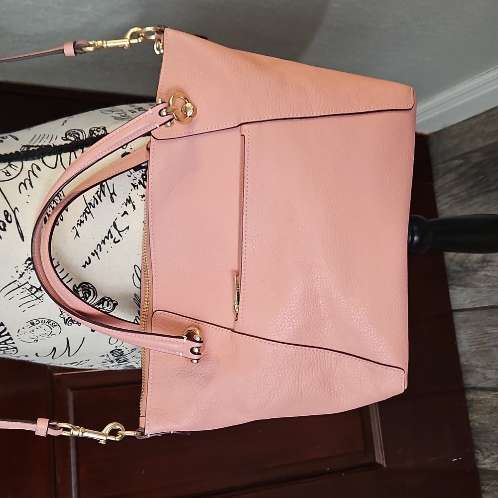 Coach Kacey Satchel Blush Pink Leather - Picture 4 of 9